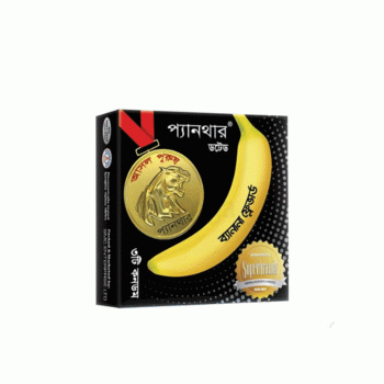Panther Banana Dotted Condom 3's Pack