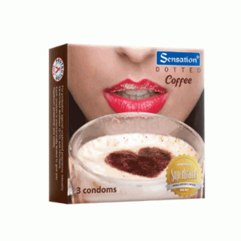 Sensation Dotted Coffee Condom 3's Pack